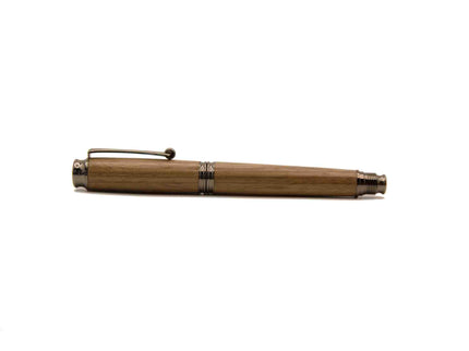 Wooden pen on a white background
