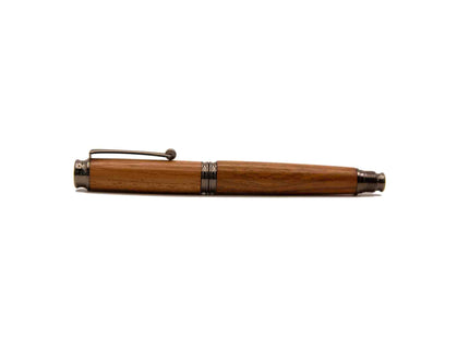 Wooden pen on a white background