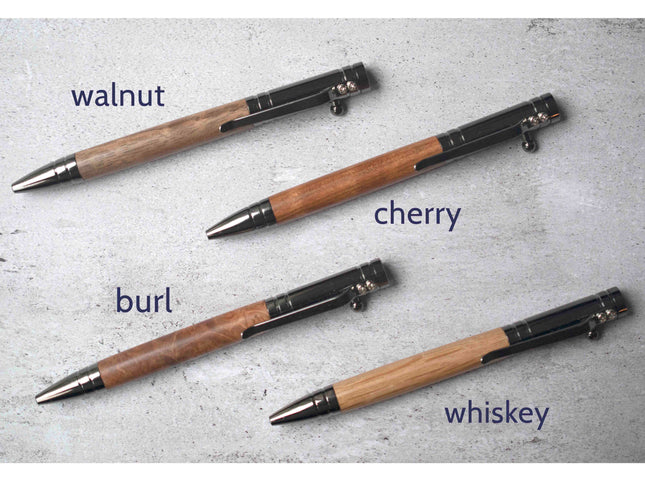 Ballpoint Pen Bolt Action Tech Pen, AppleTree Collective, Custom Wooden Gifts
