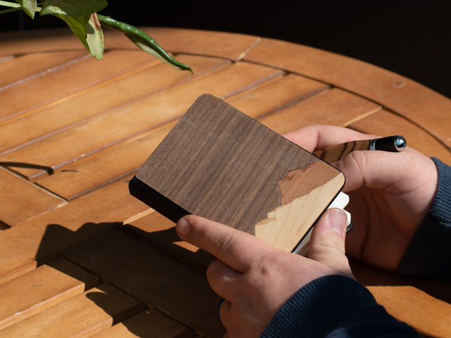 Pocket Notebook Mountain Pocket Notebook, Autumn Woods Collective, Custom Wooden Gifts