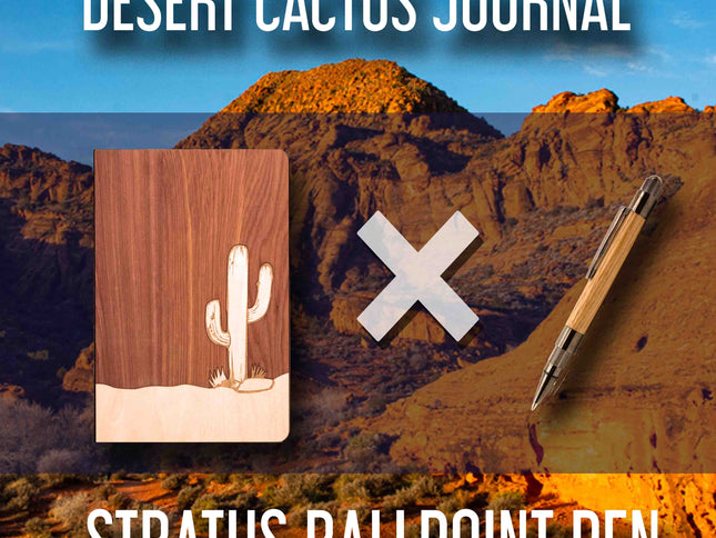 Notebook Desert Cactus Journal, AppleTree Collective, Custom Wooden Gifts