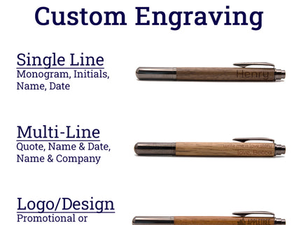 Fountain or Rollerball Equinox Rollerball Pen, AppleTree Collective, Custom Wooden Gifts