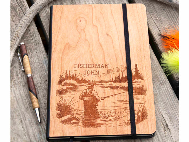 Prompted Journals Prompted Fisherman's Log, AppleTree Collective, Custom Wooden Gifts