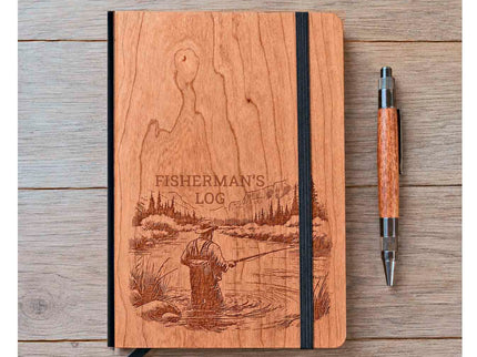 Prompted Journals Prompted Fisherman's Log, AppleTree Collective, Custom Wooden Gifts