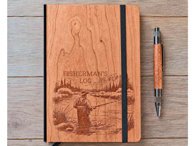 Prompted Journals Prompted Fisherman's Log, AppleTree Collective, Custom Wooden Gifts
