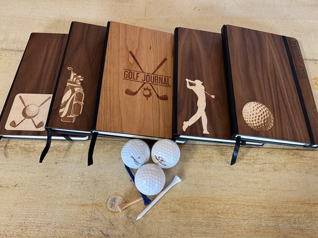  Prompted Golf Journal, Autumn Woods Collective, Custom Wooden Gifts