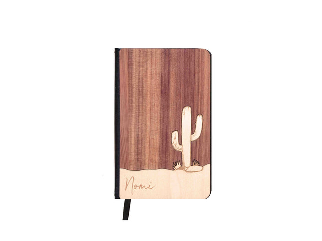 Pocket Notebook Desert Cactus Pocket Notebook, Autumn Woods Collective, Custom Wooden Gifts