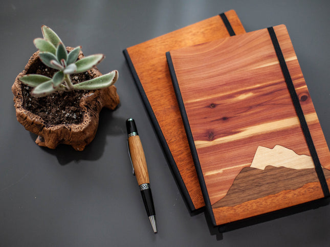 Notebook Personalized Wooden Notebook, Autumn Woods Collective, Custom Wooden Gifts