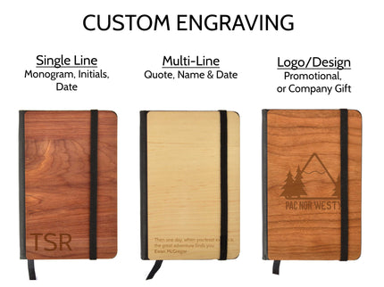 Pocket Notebook American Hardwoods Pocket Notebook, AppleTree Collective, Custom Wooden Gifts