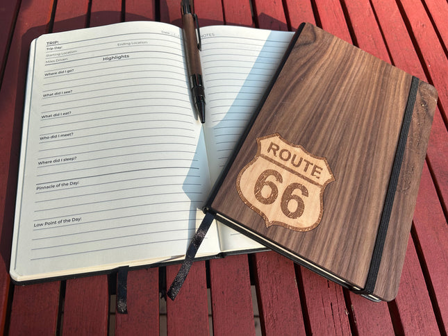  Prompted Roadtrip Journal, Autumn Woods Collective, Custom Wooden Gifts