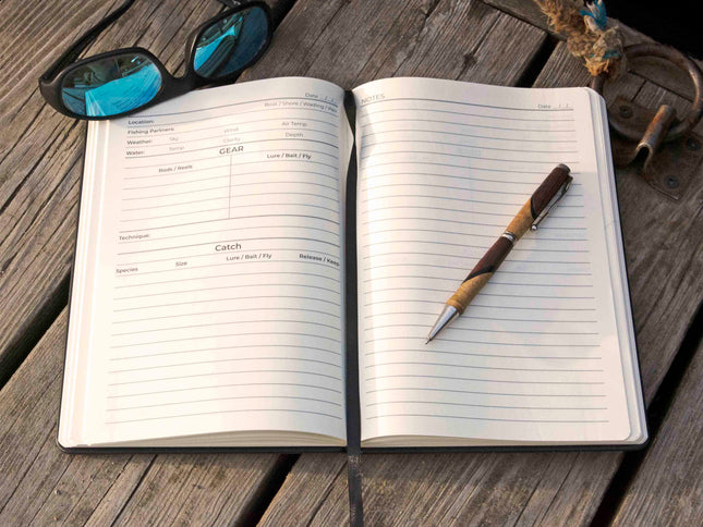 Prompted Journals Prompted Fisherman's Log, AppleTree Collective, Custom Wooden Gifts