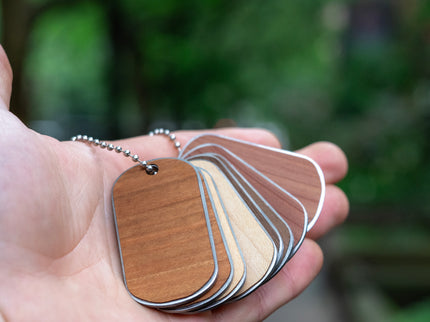 Dog Tags Custom Dog Tag, Autumn Woods Collective, Custom Wooden Gifts