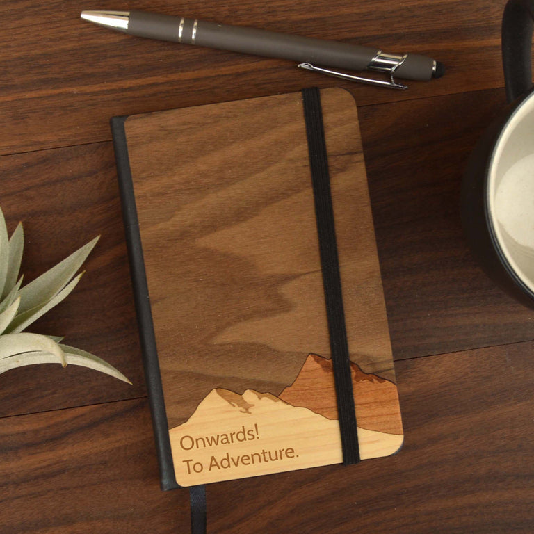 Pocket Notebook Mountain Pocket Notebook, Autumn Woods Collective, Custom Wooden Gifts
