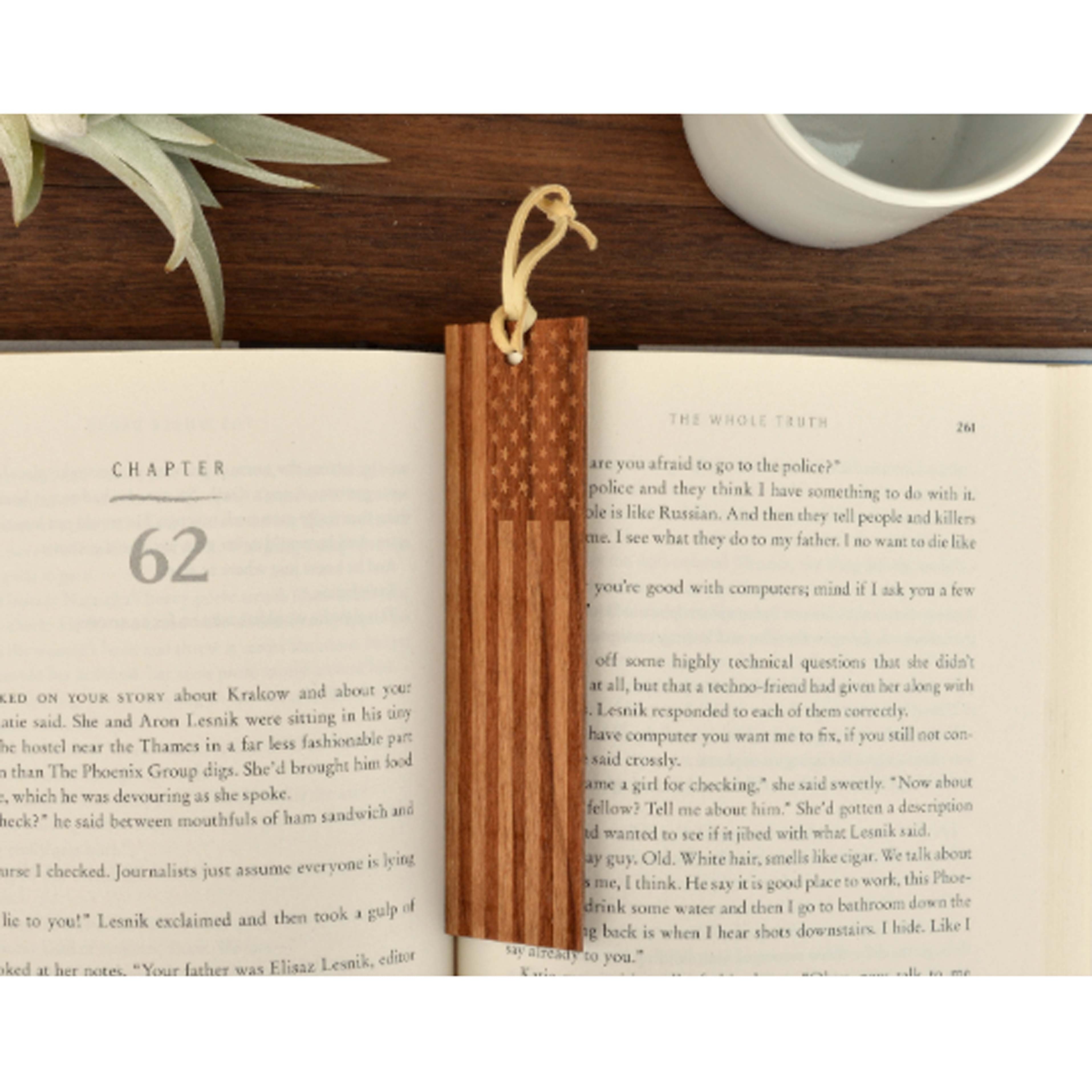 American Flag Bookmark by AppleTree Co | Personalized Wooden Bookmark