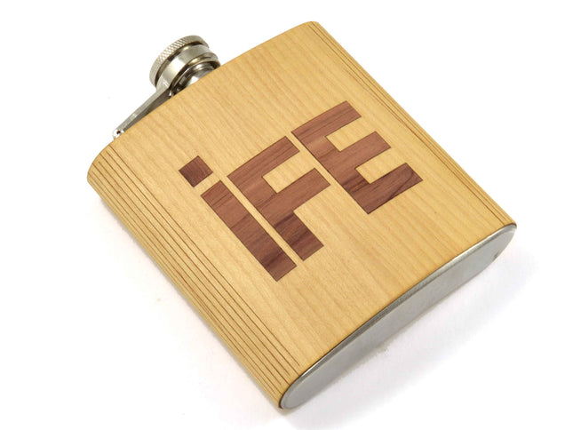 Flask Custom Wooden Hip Flask, Autumn Woods Collective, Custom Wooden Gifts